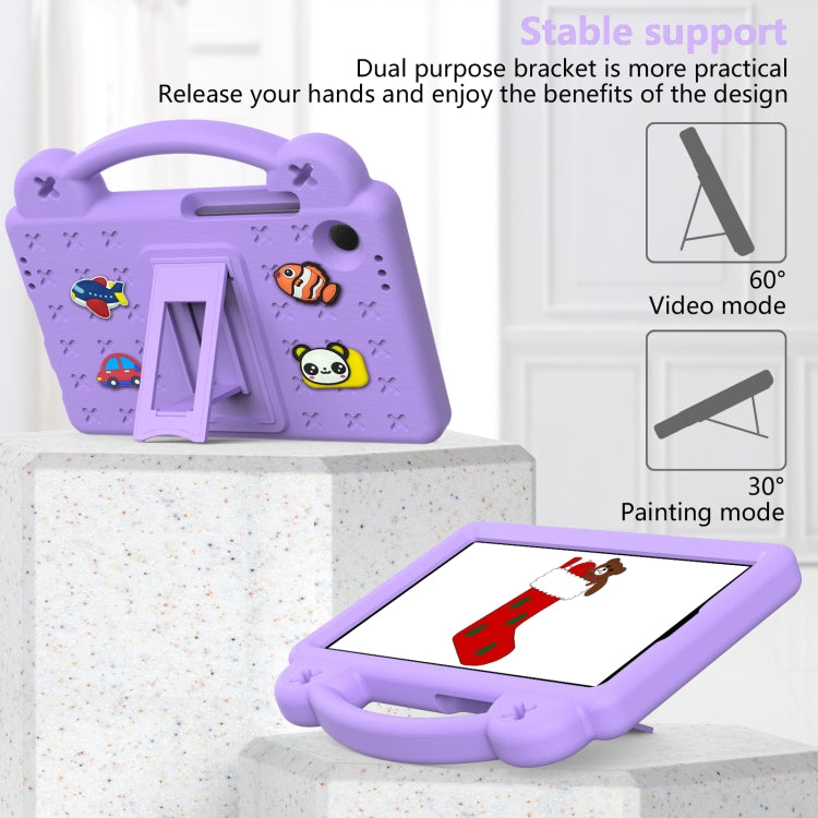 For Samsung Galaxy Tab A9 Handle Kickstand Children EVA Shockproof Tablet Case(Light Purple) - Galaxy Tab A9 by PMC TechLife | Online Shopping South Africa | PMC TechLife