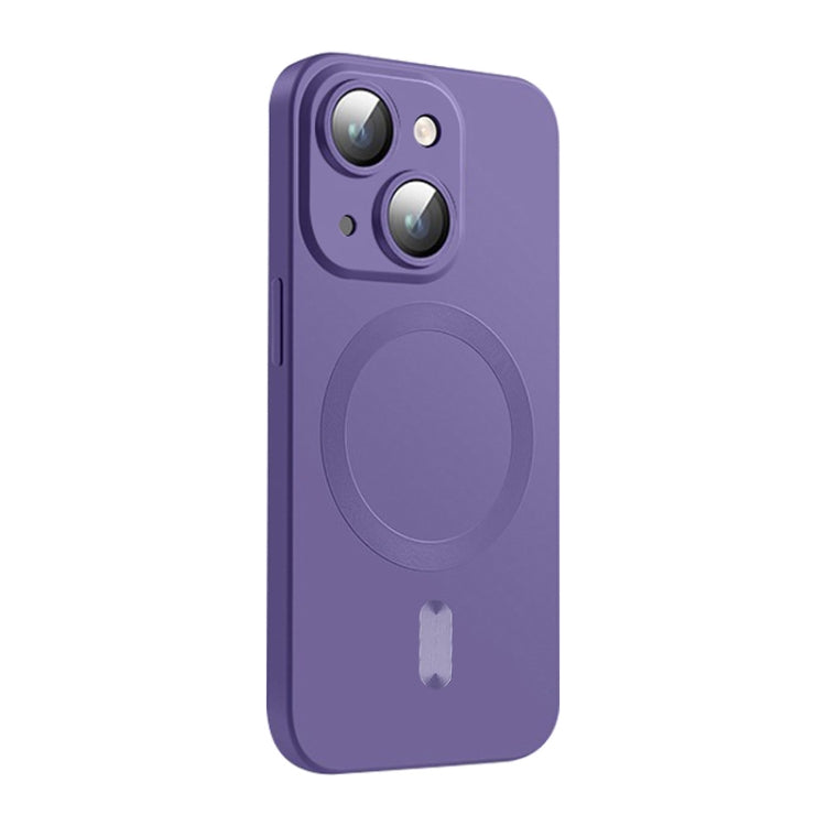 For iPhone 15 Plus ENKAY MagSafe Matte TPU Phone Case with Lens Film(Purple) - iPhone 15 Plus Cases by ENKAY | Online Shopping South Africa | PMC TechLife