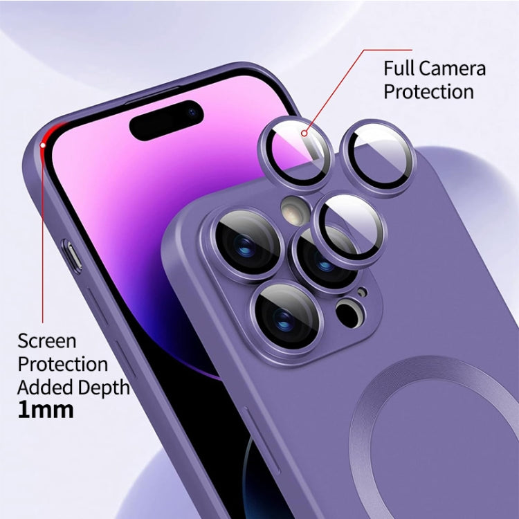 For iPhone 16 ENKAY MagSafe Matte TPU Phone Case with Lens Film(Silver) - iPhone 16 Cases by ENKAY | Online Shopping South Africa | PMC TechLife | Buy Now Pay Later Mobicred