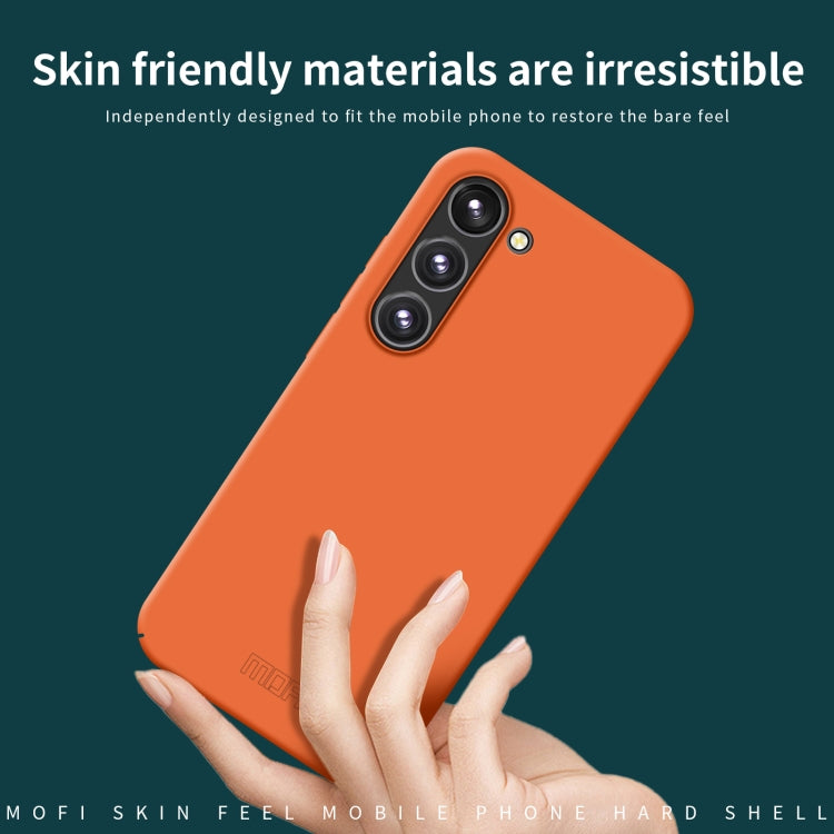 For Samsung Galaxy S23 5G MOFI Qin Series Skin Feel All-inclusive PC Phone Case(Orange) - Galaxy S23 5G Cases by MOFI | Online Shopping South Africa | PMC Jewellery