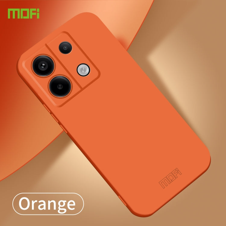 For Xiaomi Redmi Note 13 5G MOFI Qin Series Skin Feel All-inclusive PC Phone Case(Orange) - free shipping - PMC TechLife - Order now!