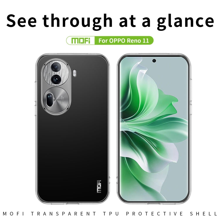 For OPPO Reno11 China MOFI Ming Series Ultra-thin TPU Phone Case(Transparent) - Reno11 Cases by MOFI | Online Shopping South Africa | PMC Jewellery