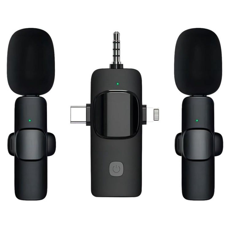 3 in 1 Wireless Lavalier Microphones for iPhone / Android - Microphone by PMC TechLife | Online Shopping South Africa | PMC TechLife