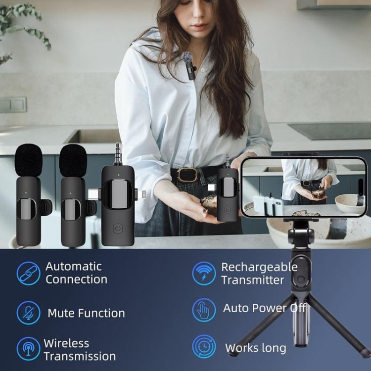 3 in 1 Wireless Lavalier Microphones for iPhone / Android - Microphone by PMC TechLife | Online Shopping South Africa | PMC TechLife