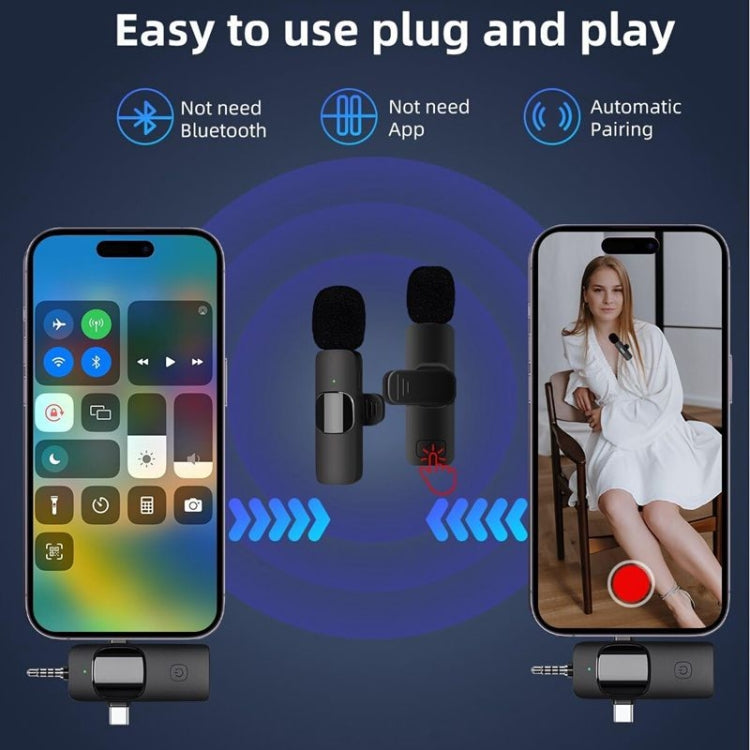 2 in 1 Wireless Lavalier Microphones for iPhone / Android - Microphone by PMC TechLife | Online Shopping South Africa | PMC TechLife | Buy Now Pay Later Mobicred