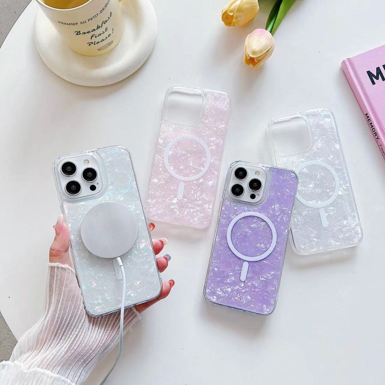 For iPhone 15 Shell Texture MagSafe TPU Phone Case(Dazzling) - iPhone 15 Cases by PMC TechLife | Online Shopping South Africa | PMC TechLife
