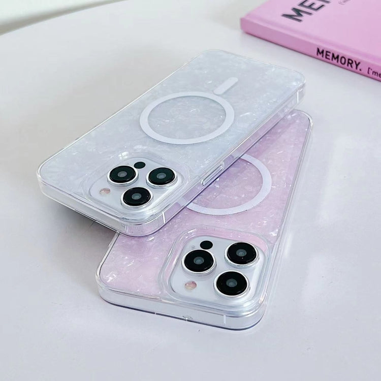 For iPhone 15 / 13 / 14 Shell Texture MagSafe TPU Phone Case(White) - iPhone 14 Cases by PMC TechLife | Online Shopping South Africa | PMC TechLife