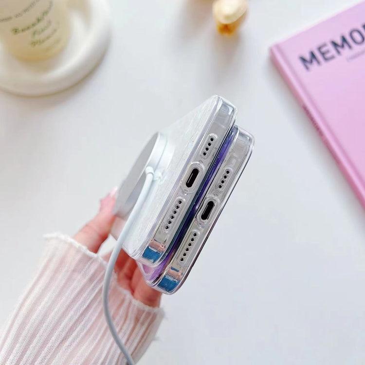 For iPhone 14 Plus Shell Texture MagSafe TPU Phone Case(Dazzling) - iPhone 14 Plus Cases by PMC TechLife | Online Shopping South Africa | PMC TechLife