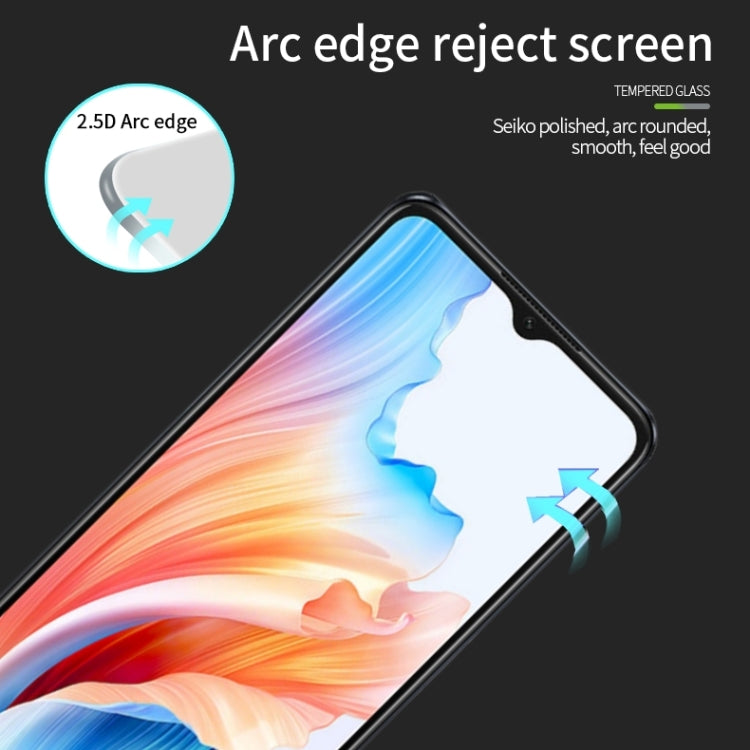 For OPPO A59 2023 MOFI 9H 2.5D Full Screen Tempered Glass Film(Black) - OPPO Tempered Glass by MOFI | Online Shopping South Africa | PMC TechLife | Buy Now Pay Later Mobicred