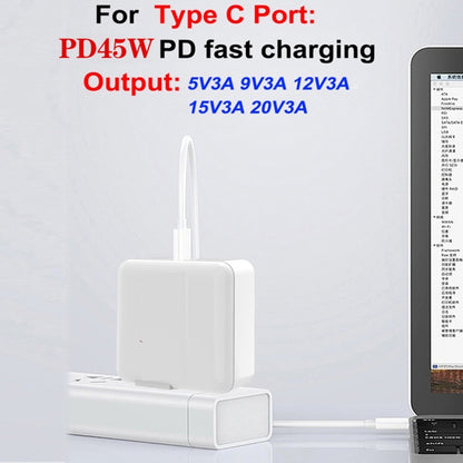 GAN 65W PD45W Dual Type-C+QC3.0 USB Multi Compatible Laptop Adapter EU + US + AU + UK Plug White - Power Supply by PMC Jewellery | Online Shopping South Africa | PMC Jewellery | Buy Now Pay Later Mobicred