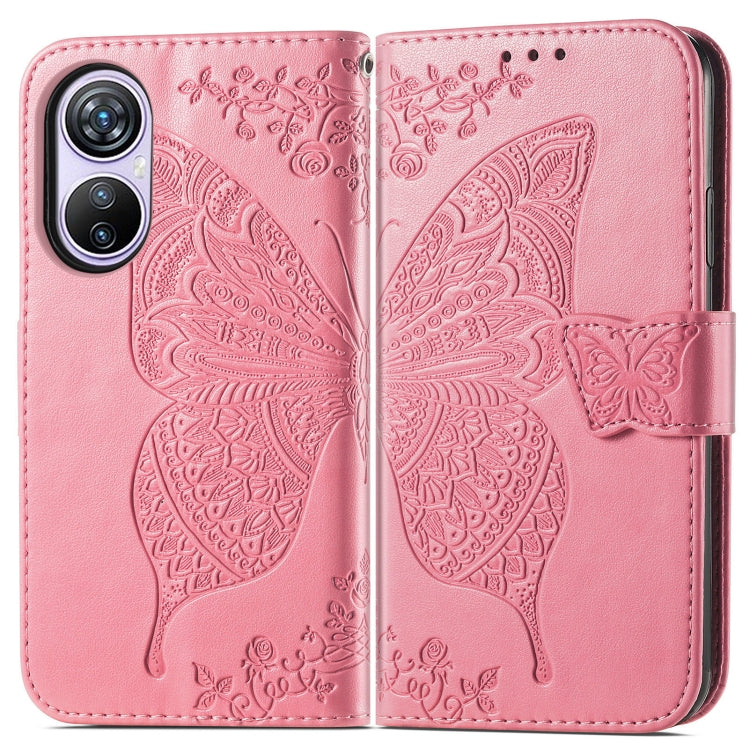 For Blackview A200 Pro Butterfly Love Flower Embossed Leather Phone Case(Pink) - More Brand by PMC TechLife | Online Shopping South Africa | PMC TechLife
