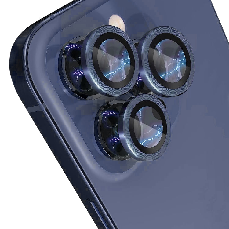 For iPhone 15 Pro / 15 Pro Max NORTHJO Camera Lens Protector Tempered Glass CD Vein Metal Ring Film(Blue) - iPhone 15 Pro Tempered Glass by NORTHJO | Online Shopping South Africa | PMC Jewellery