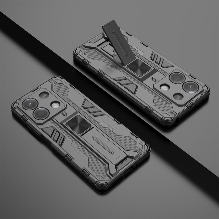 For Redmi Note 13 5G Supersonic Armor PC Hybrid TPU Phone Case(Black) - Note 13 Cases by PMC TechLife | Online Shopping South Africa | PMC TechLife | Buy Now Pay Later Mobicred