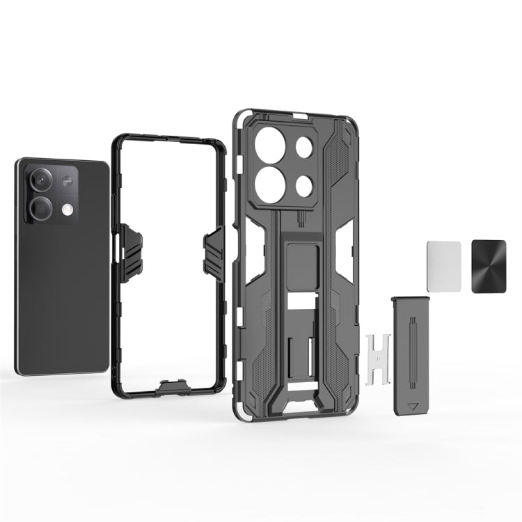 For Redmi Note 13 5G Supersonic Armor PC Hybrid TPU Phone Case(Black) - Note 13 Cases by PMC TechLife | Online Shopping South Africa | PMC TechLife | Buy Now Pay Later Mobicred
