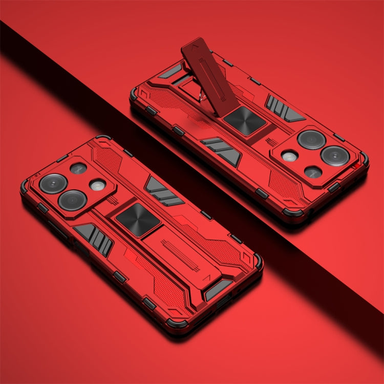 For Redmi Note 13 5G Supersonic Armor PC Hybrid TPU Phone Case(Red) - Note 13 Cases by PMC TechLife | Online Shopping South Africa | PMC TechLife | Buy Now Pay Later Mobicred