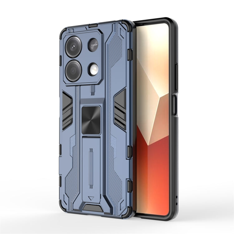 For Redmi Note 13 5G Supersonic Armor PC Hybrid TPU Phone Case(Blue) - Note 13 Cases by PMC TechLife | Online Shopping South Africa | PMC TechLife | Buy Now Pay Later Mobicred