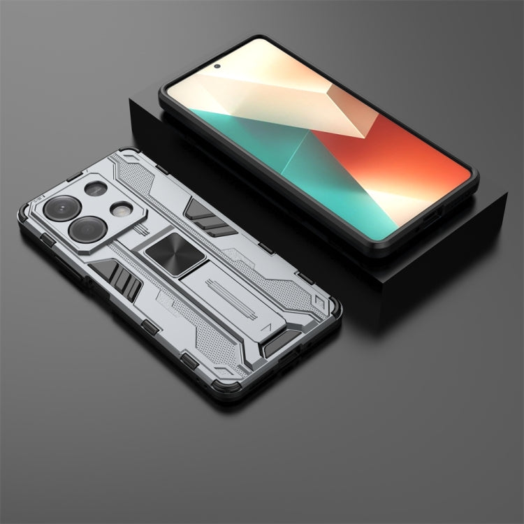 For Redmi Note 13 5G Supersonic Armor PC Hybrid TPU Phone Case(Grey) - Xiaomi Cases by PMC TechLife | Online Shopping South Africa | PMC TechLife | Buy Now Pay Later Mobicred