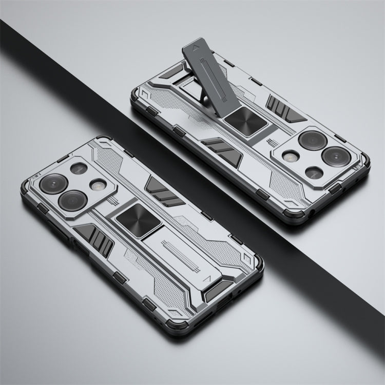 For Redmi Note 13 5G Supersonic Armor PC Hybrid TPU Phone Case(Grey) - Xiaomi Cases by PMC TechLife | Online Shopping South Africa | PMC TechLife | Buy Now Pay Later Mobicred