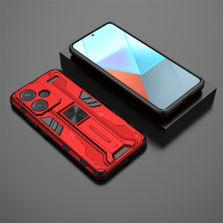 For Redmi Note 13 Pro 5G Supersonic Armor PC Hybrid TPU Phone Case(Red) - free shipping - PMC TechLife - Order now!