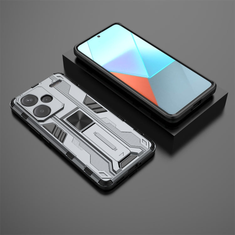 For Redmi Note 13 Pro 5G Supersonic Armor PC Hybrid TPU Phone Case(Grey) - Note 13 Pro Cases by PMC TechLife | Online Shopping South Africa | PMC TechLife | Buy Now Pay Later Mobicred