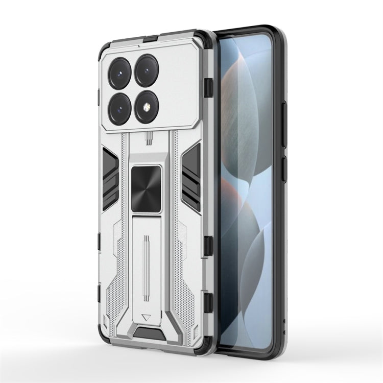 For Redmi K70E Supersonic Armor PC Hybrid TPU Phone Case(Silver) - K70E Cases by PMC Jewellery | Online Shopping South Africa | PMC Jewellery | Buy Now Pay Later Mobicred