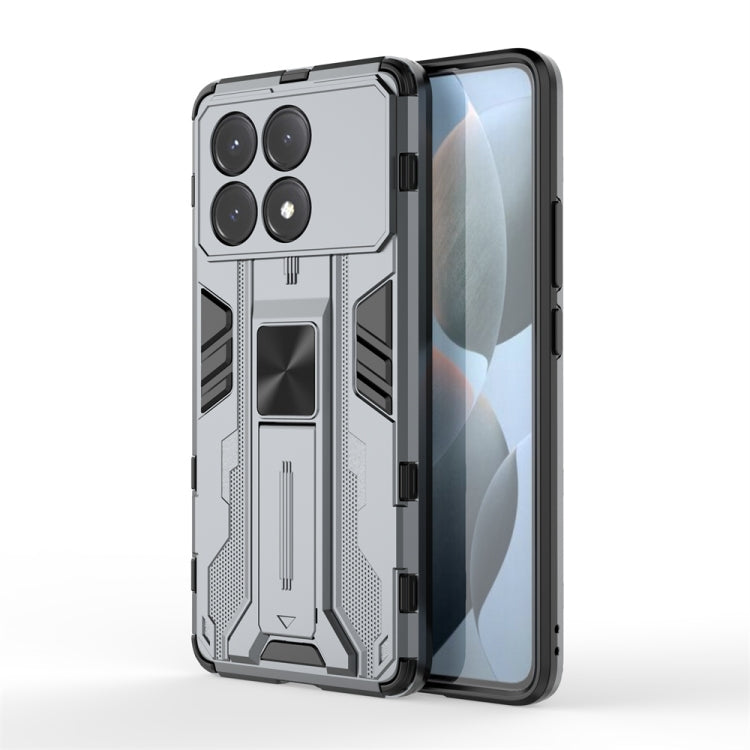 For Redmi K70E Supersonic Armor PC Hybrid TPU Phone Case(Grey) - K70E Cases by PMC TechLife | Online Shopping South Africa | PMC TechLife | Buy Now Pay Later Mobicred