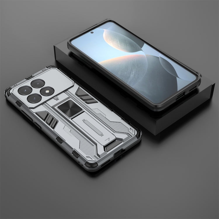 For Redmi K70E Supersonic Armor PC Hybrid TPU Phone Case(Grey) - K70E Cases by PMC TechLife | Online Shopping South Africa | PMC TechLife | Buy Now Pay Later Mobicred