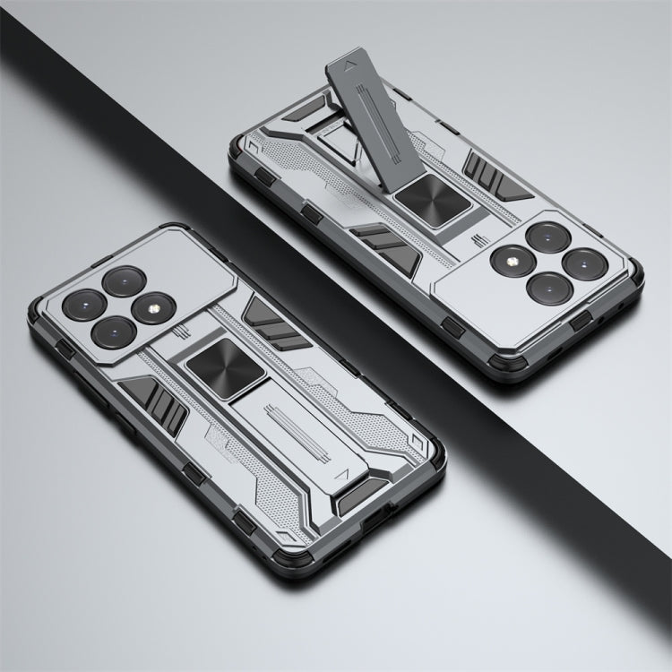 For Redmi K70E Supersonic Armor PC Hybrid TPU Phone Case(Grey) - K70E Cases by PMC TechLife | Online Shopping South Africa | PMC TechLife | Buy Now Pay Later Mobicred