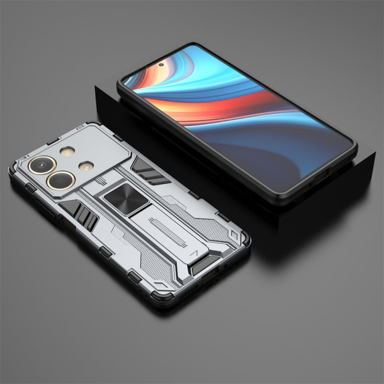 For Redmi Note 13R Pro Supersonic Armor PC Hybrid TPU Phone Case(Grey) - Xiaomi Cases by PMC TechLife | Online Shopping South Africa | PMC TechLife | Buy Now Pay Later Mobicred