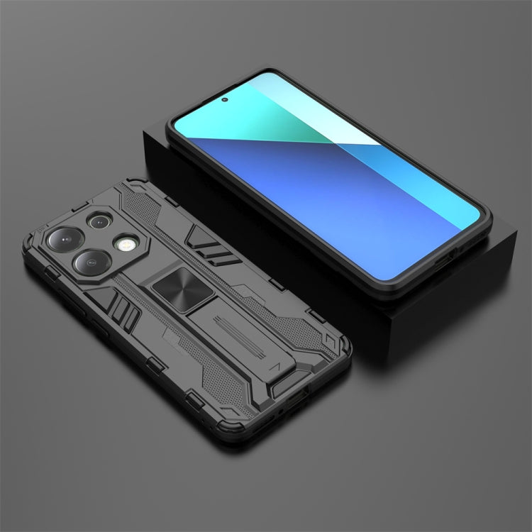 For Redmi Note 13 4G Supersonic Armor PC Hybrid TPU Phone Case(Black) - free shipping - PMC TechLife - Order now!