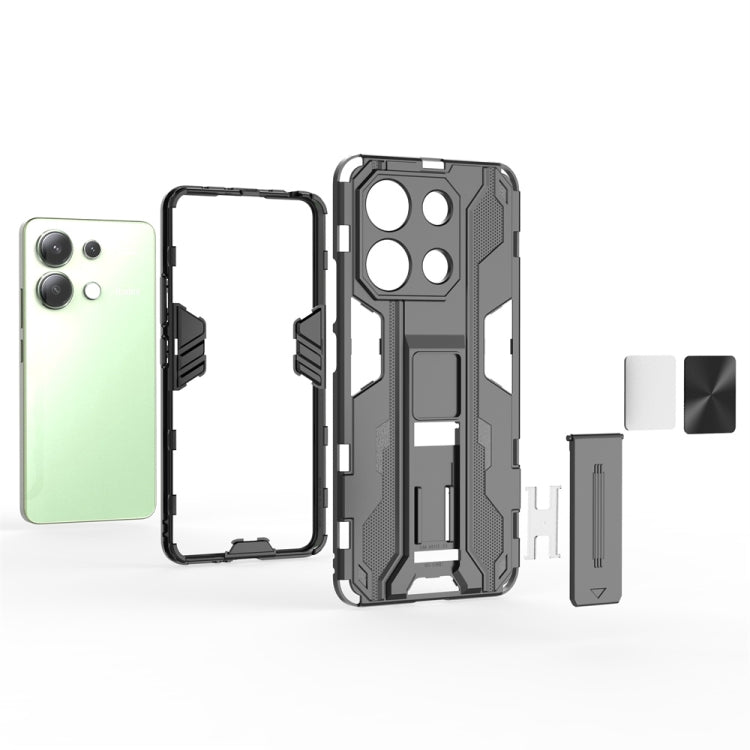 For Redmi Note 13 4G Supersonic Armor PC Hybrid TPU Phone Case(Black) - free shipping - PMC TechLife - Order now!