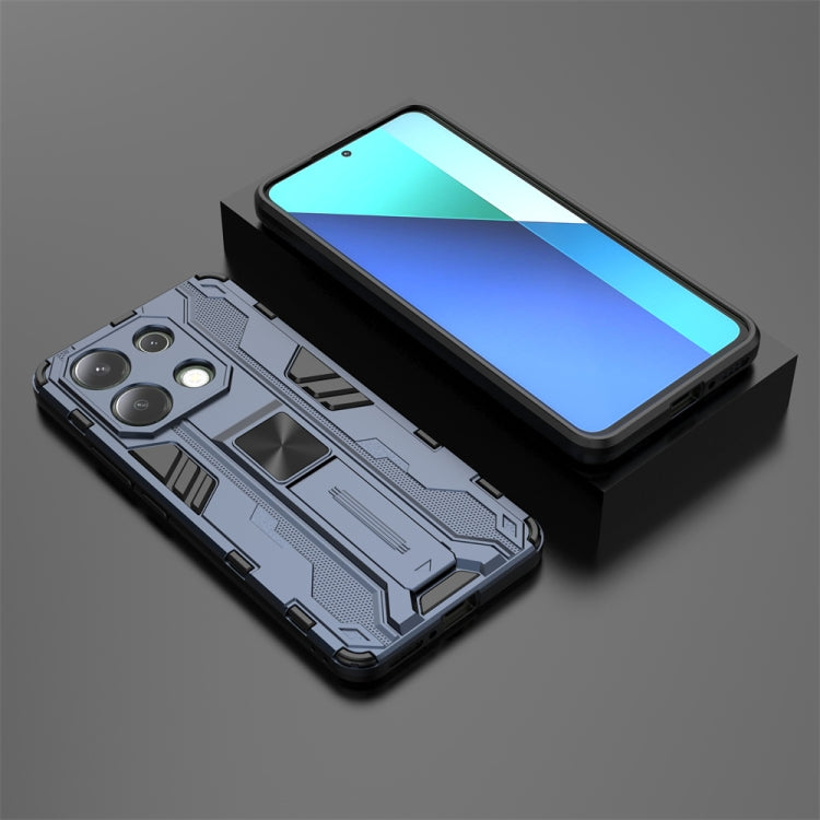 For Redmi Note 13 4G Supersonic Armor PC Hybrid TPU Phone Case(Blue) - Note 13 Cases by PMC TechLife | Online Shopping South Africa | PMC TechLife | Buy Now Pay Later Mobicred