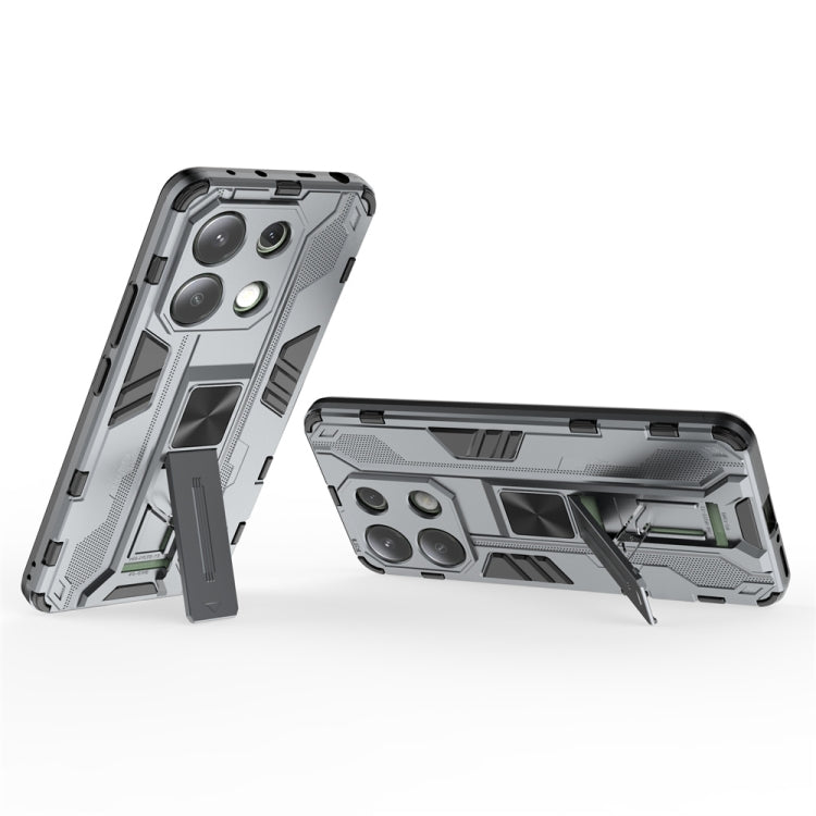 For Redmi Note 13 4G Supersonic Armor PC Hybrid TPU Phone Case(Grey) - Note 13 Cases by PMC TechLife | Online Shopping South Africa | PMC TechLife | Buy Now Pay Later Mobicred