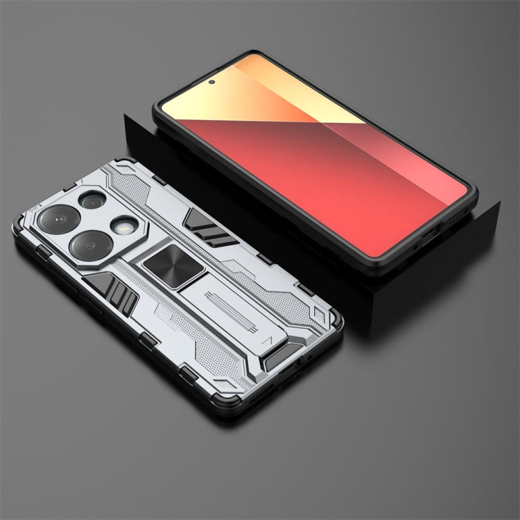 For  Redmi Note 13 Pro 4G Supersonic Armor PC Hybrid TPU Phone Case(Grey) - Note 13 Pro Cases by PMC TechLife | Online Shopping South Africa | PMC TechLife | Buy Now Pay Later Mobicred