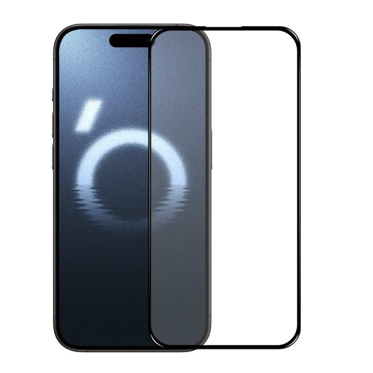 For iPhone 16 Pro Max NORTHJO A++ Screen Protector Full Glue Silk Printing Tempered Glass Film(Black) - iPhone 16 Pro Max Tempered Glass by NORTHJO | Online Shopping South Africa | PMC TechLife | Buy Now Pay Later Mobicred