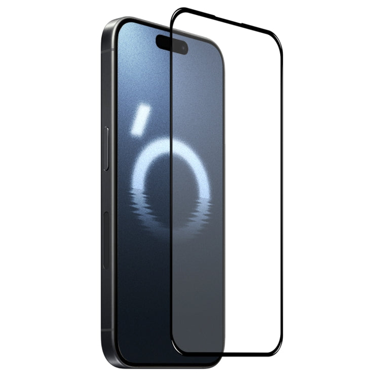 For iPhone 16 Pro Max NORTHJO A++ Screen Protector Full Glue Silk Printing Tempered Glass Film(Black) - iPhone 16 Pro Max Tempered Glass by NORTHJO | Online Shopping South Africa | PMC TechLife | Buy Now Pay Later Mobicred