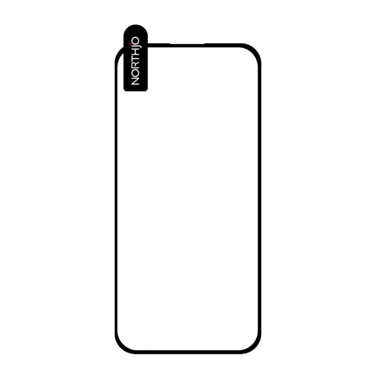 For iPhone 16 Pro Max NORTHJO A++ Screen Protector Full Glue Silk Printing Tempered Glass Film(Black) - iPhone 16 Pro Max Tempered Glass by NORTHJO | Online Shopping South Africa | PMC TechLife | Buy Now Pay Later Mobicred