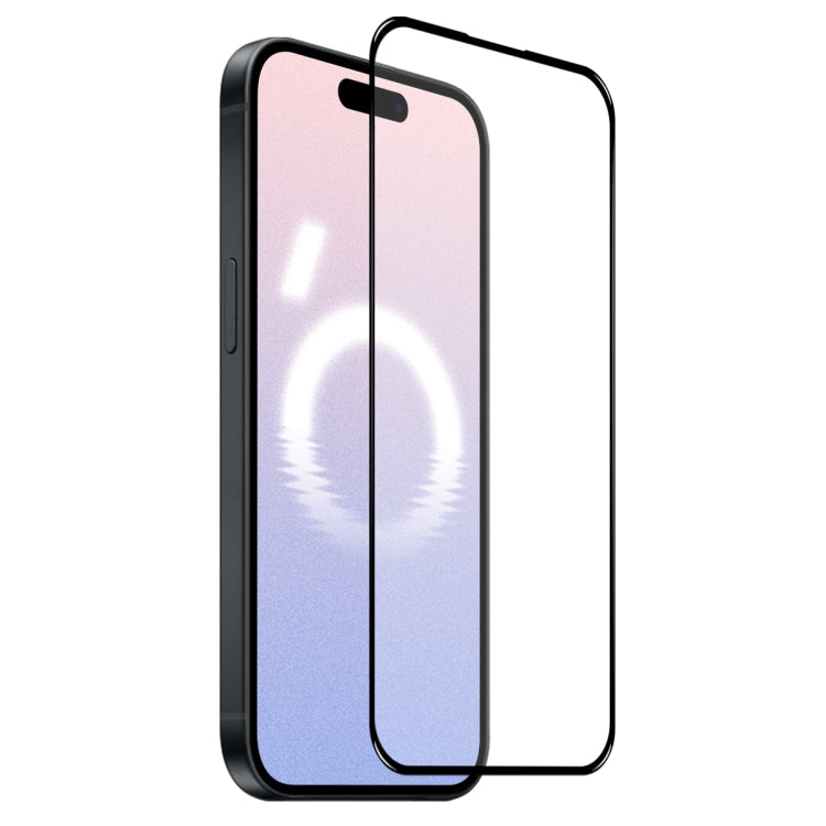For iPhone 16 Plus NORTHJO A++ Screen Protector Full Glue Silk Printing Tempered Glass Film(Black) - free shipping - PMC TechLife - Order now!