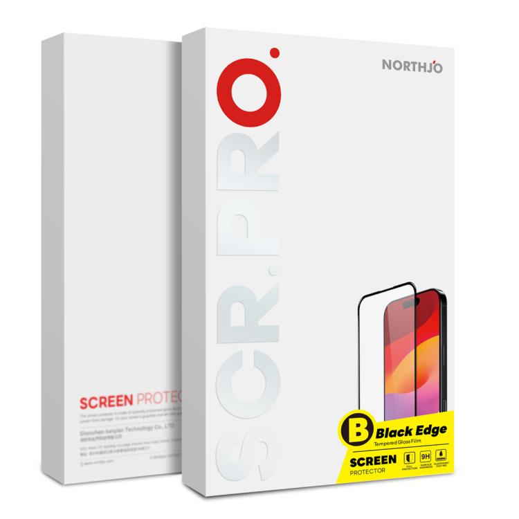For iPhone 17 Air NORTHJO A++ Screen Protector Full Glue Silk Printing Tempered Glass Film(Black) - iPhone 17 Air Tempered Glass by NORTHJO | Online Shopping South Africa | PMC TechLife | Buy Now Pay Later Mobicred