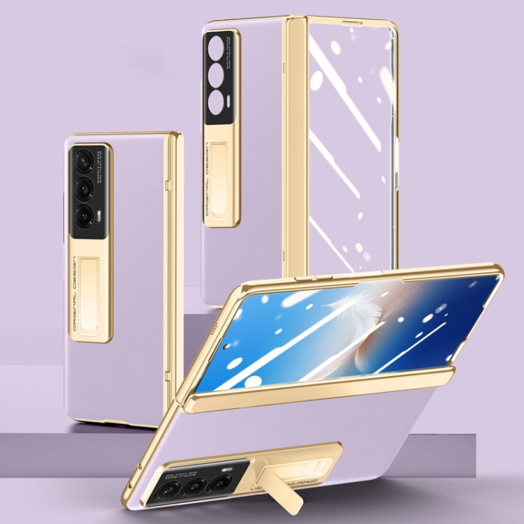 For Honor Magic Vs2 Electroplated Case-film Integral Hinge Shockproof Phone Case(Purple) - Honor Cases by PMC TechLife | Online Shopping South Africa | PMC TechLife | Buy Now Pay Later Mobicred