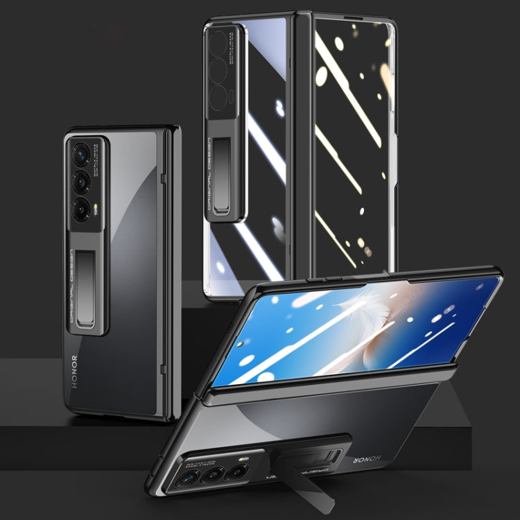 For Honor Magic Vs2 Electroplated Case-film Integral Hinge Shockproof Phone Case(Black) - Honor Cases by PMC TechLife | Online Shopping South Africa | PMC TechLife | Buy Now Pay Later Mobicred