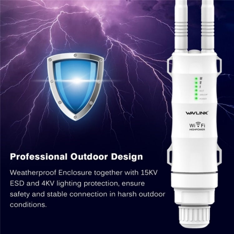WAVLINK WN570HN2 With PoE Powered WAN/ AP / Repeater Mode 300Mbps Outdoor Router, Plug:EU Plug - free shipping - PMC Jewellery - Order now!
