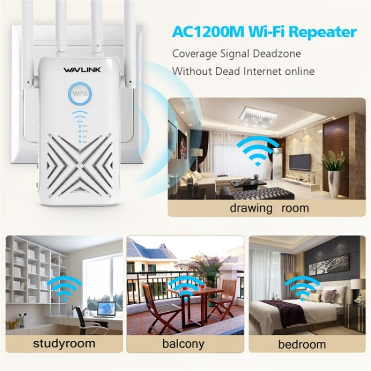 WAVLINK WN579X3 With 5dBi Antennas AC1200 Wireless Router 2.4G / 5G Dual Band WiFi Repeater, Plug:EU Plug - Wireless Routers by WAVLINK | Online Shopping South Africa | PMC Jewellery | Buy Now Pay Later Mobicred