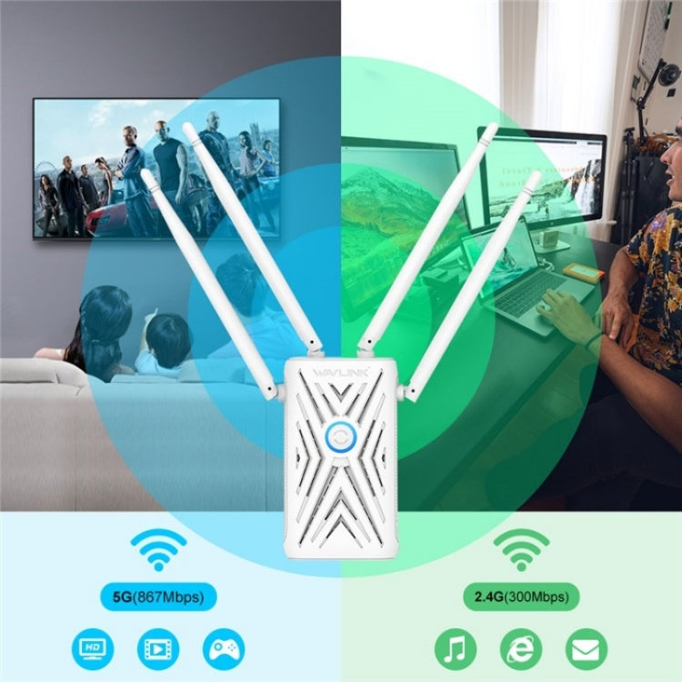 WAVLINK WN579A3 Home WiFi Extender 1200Mbps 2.4GHz / 5GHz Dual Band AP Wireless Router, Plug:US Plug - Wireless Routers by WAVLINK | Online Shopping South Africa | PMC Jewellery | Buy Now Pay Later Mobicred