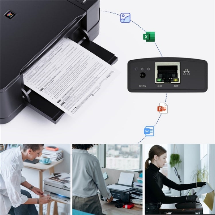 WAVLINK NU72P11 100Mbps Network Print Server USB 2.0 Network Printer Power Adapter(AU Plug) - Printer Accessories by WAVLINK | Online Shopping South Africa | PMC Jewellery | Buy Now Pay Later Mobicred