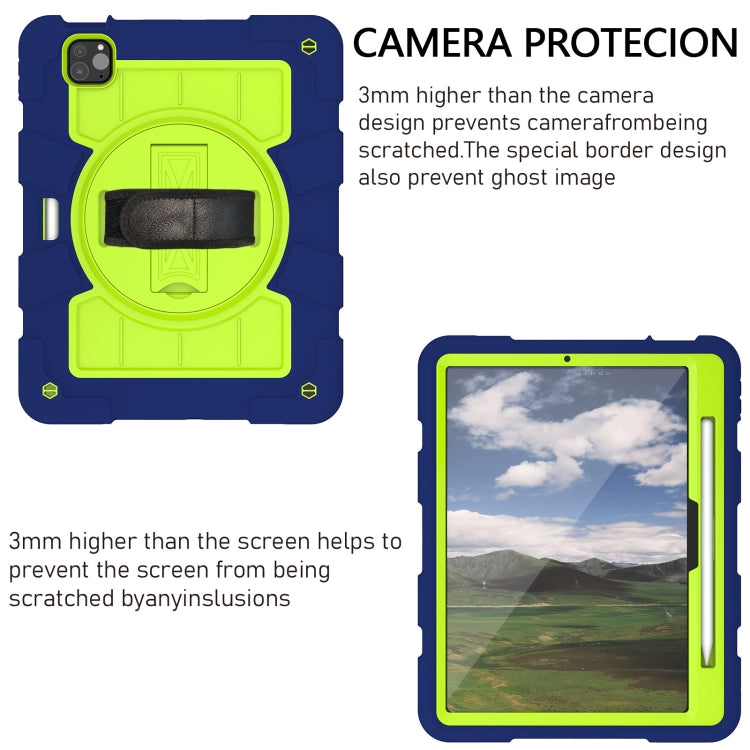 For iPad Air 11 2024 Silicone Hybrid PC Shockproof Tablet Case with Shoulder Strap(Tibetan Turquoise) - iPad Air 11 2024 Cases by PMC TechLife | Online Shopping South Africa | PMC TechLife | Buy Now Pay Later Mobicred
