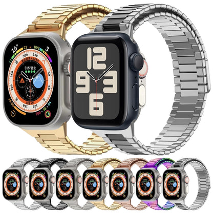 For Apple Watch Series 4 40mm Bamboo Magnetic Stainless Steel Metal Watch Strap(Rose Gold) - Watch Bands by PMC Jewellery | Online Shopping South Africa | PMC Jewellery