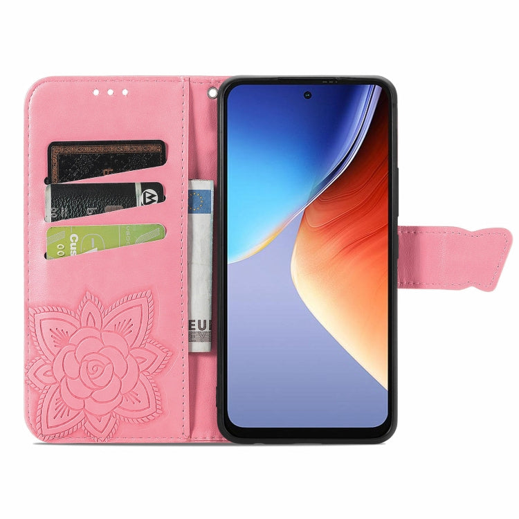 For Blackview A96 Butterfly Love Flower Embossed Leather Phone Case(Pink) - More Brand by PMC TechLife | Online Shopping South Africa | PMC TechLife