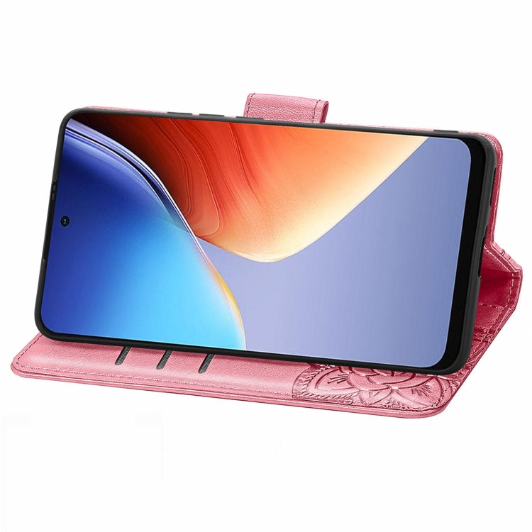 For Blackview A96 Butterfly Love Flower Embossed Leather Phone Case(Pink) - More Brand by PMC TechLife | Online Shopping South Africa | PMC TechLife