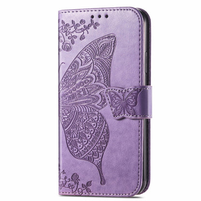 For Blackview A96 Butterfly Love Flower Embossed Leather Phone Case(Light Purple) - More Brand by PMC Jewellery | Online Shopping South Africa | PMC Jewellery | Buy Now Pay Later Mobicred